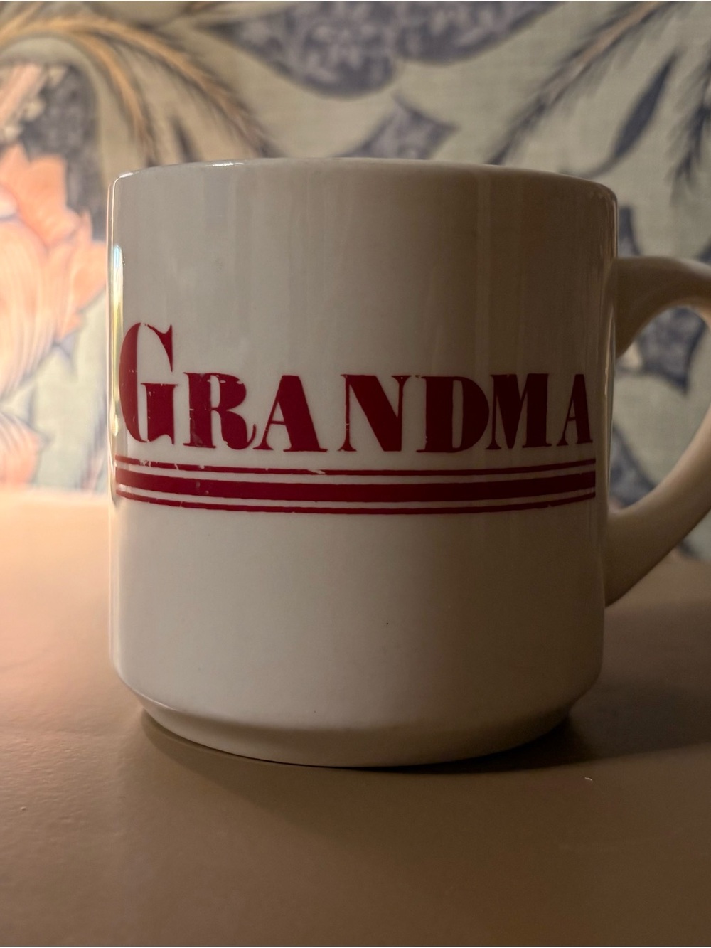 Vintage Grandma Mug - White with Red Lettering